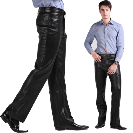 leather pants suit